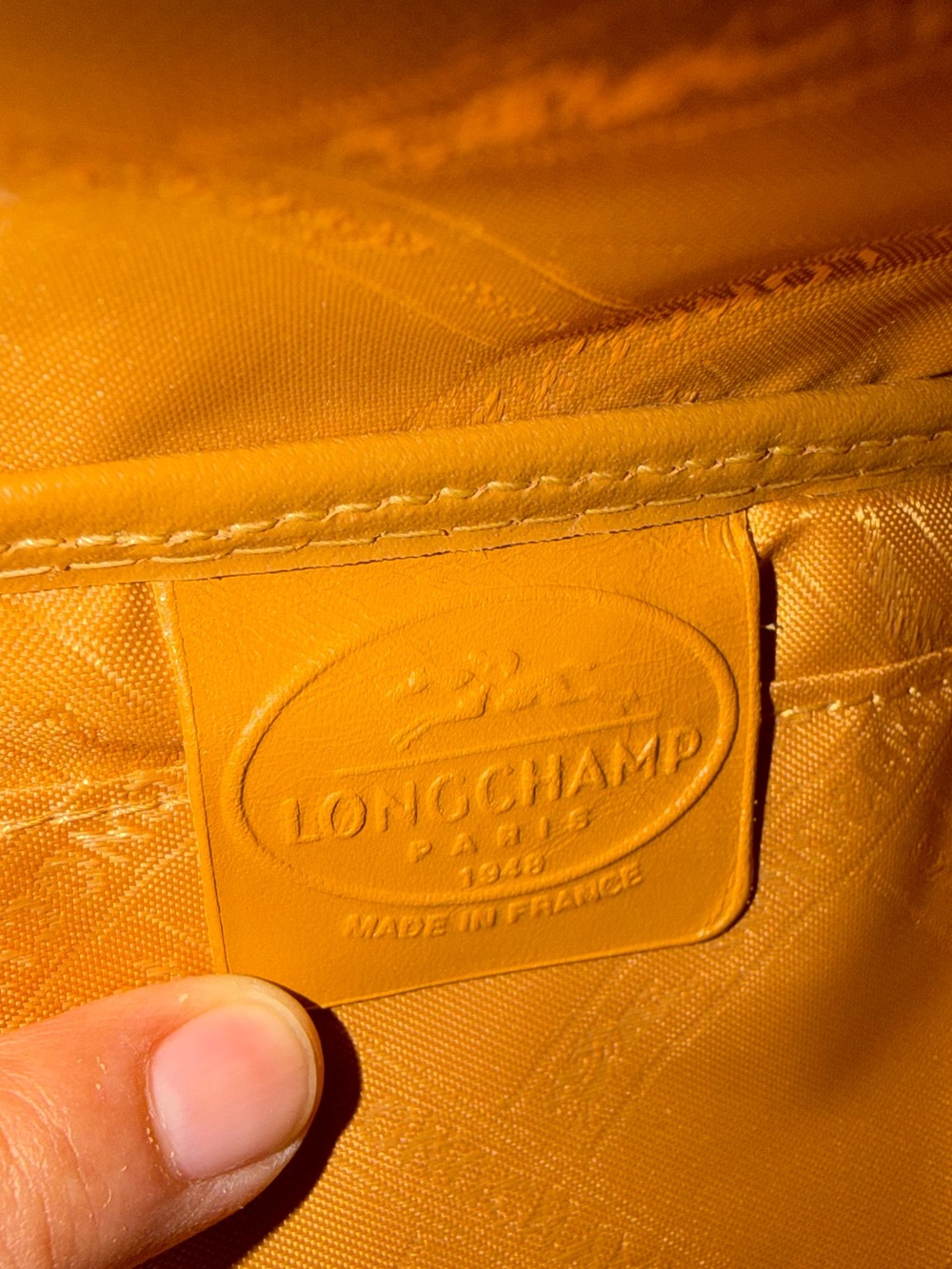 Longchamp Tan Leather Top-Handle Tote - Picture 7 of 10